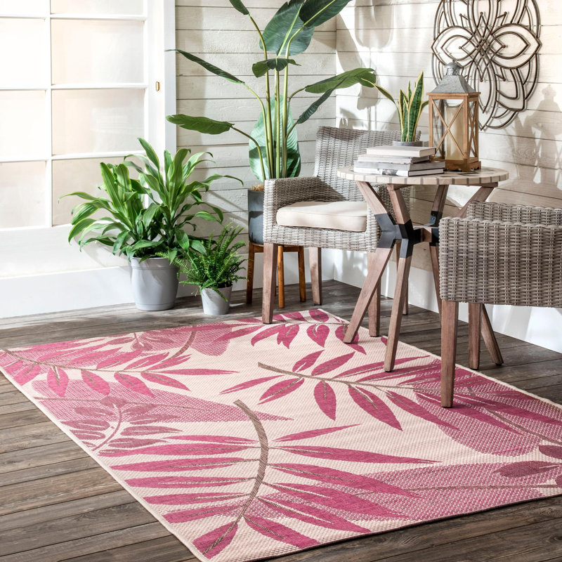 Sol 72 Outdoor™ Royalle Floral Pink Indoor / Outdoor Area Rug & Reviews Wayfair